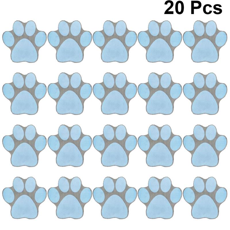 20 stuks cartoon hondenvoetafdrukstickers, mooie badstickers, antislip badkamerstickers, badkuipstickers voor thuis, slaapzaalstickers