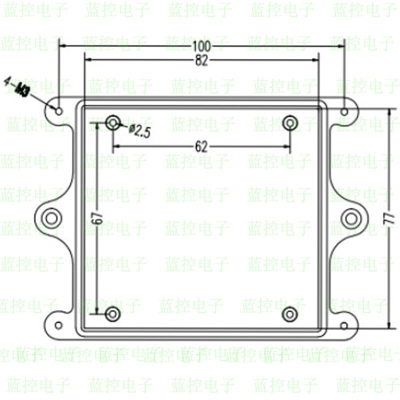 Temperature and Humidity Sensor Housing Temperature and Humidity Greenhouse Controller Housing Square Hole Panel Display Housing