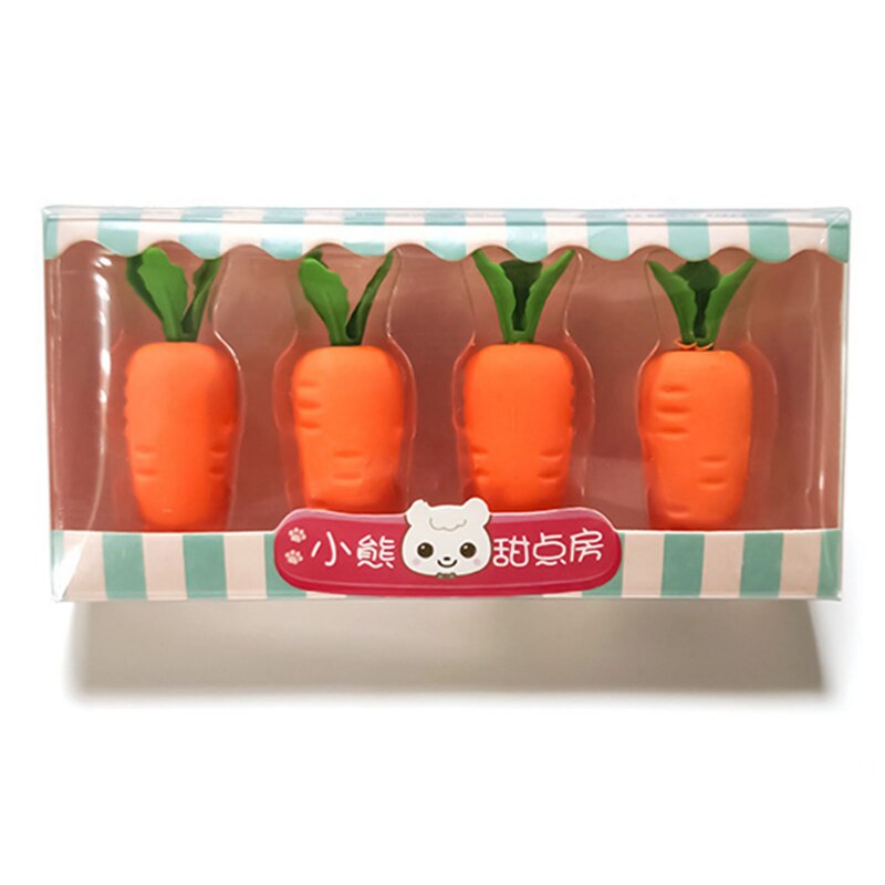 Dessert Erasers Set Mini Rabbit Lollipop Icecream Popsicle Donuts Rubber Pencil Eraser for Kids Funny School Student 4pcs: 4