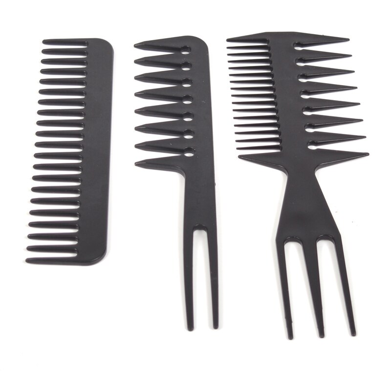 Schwarz Kunststoff Pinsel Friseure Kämme Profi Salon Haar Styling Friseur Werkzeuge