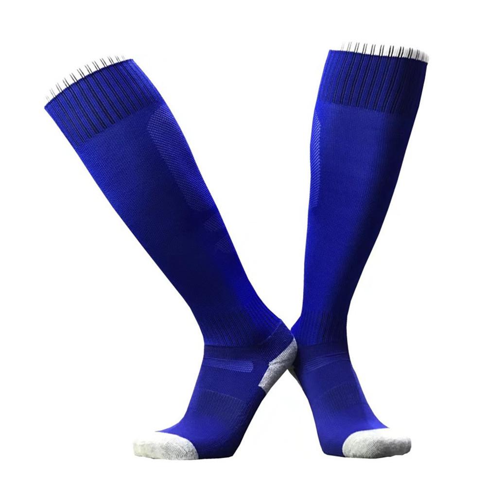 Kids Football Socks Long Tube Boys And Girls Soccer Socks Thickening Towel Stokings Sports Socks Protective Foot: ETM 013 blue