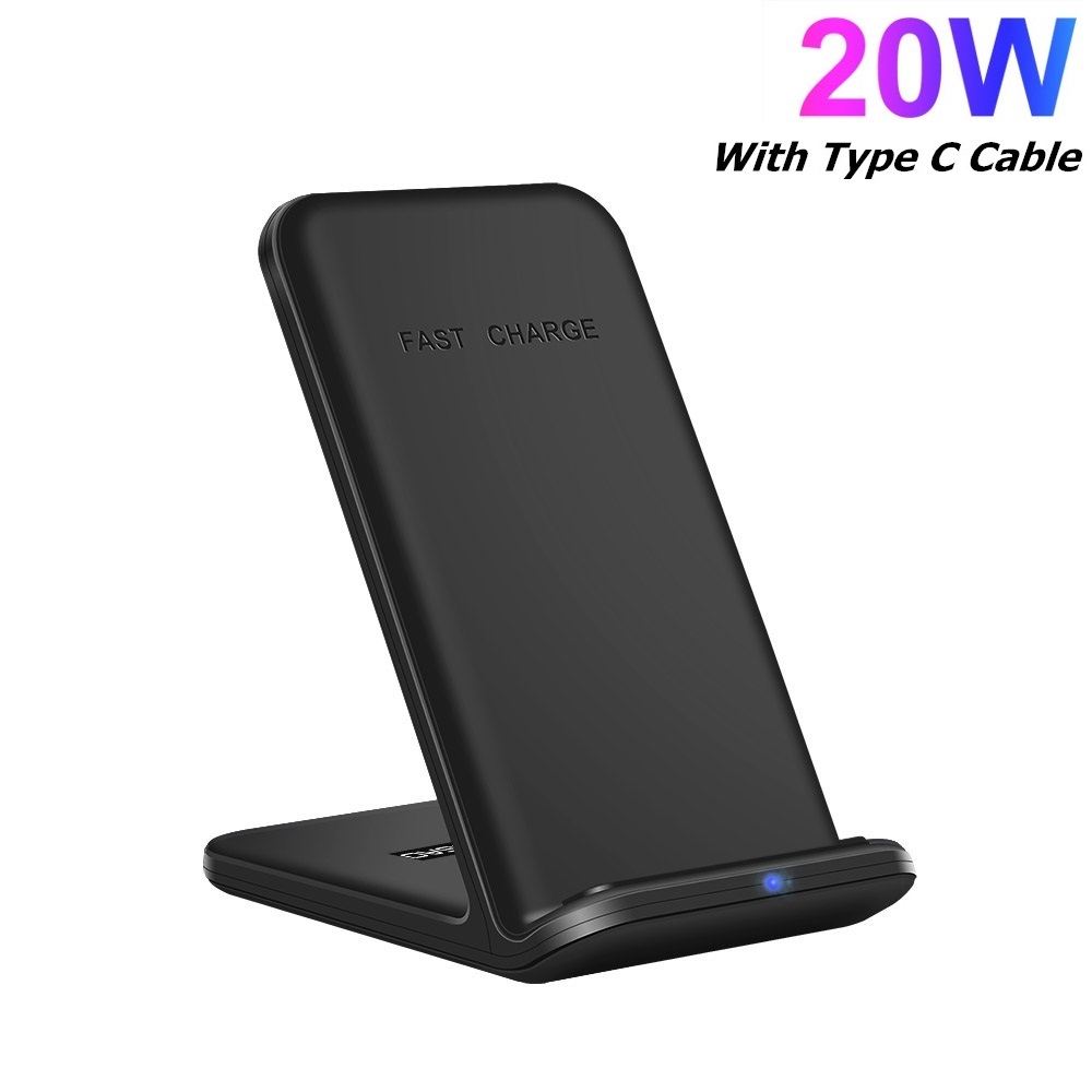 30W Qi Wireless Charger Dock Stand For iPhone 12 11 Pro XS XR X 8 Fast Charging Station Phone Charger for Samsung S21 S20 S10: 20W