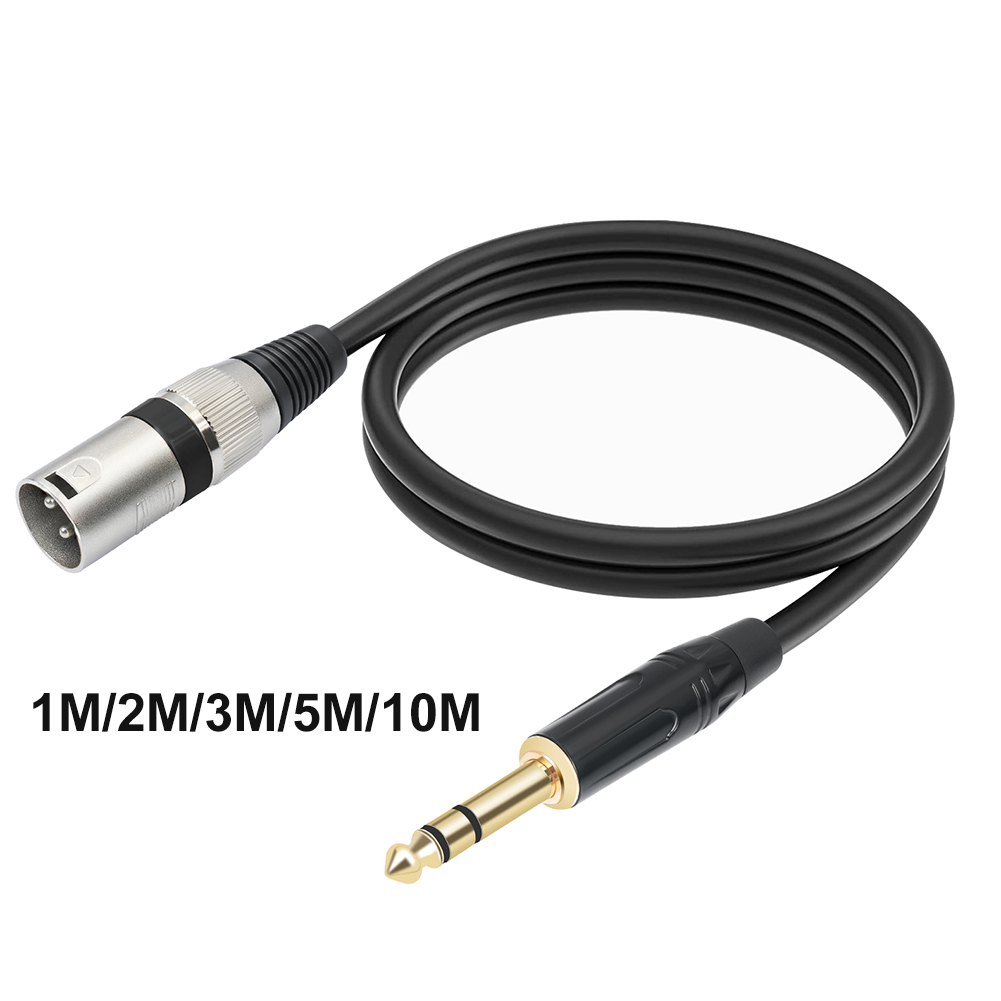 1/2/3/5/10M Quarter Inch XLR Male Balanced Interconnect Cord Male To Male 1/4 Inch Jack To XLR Male Cable for Microphone Mixer