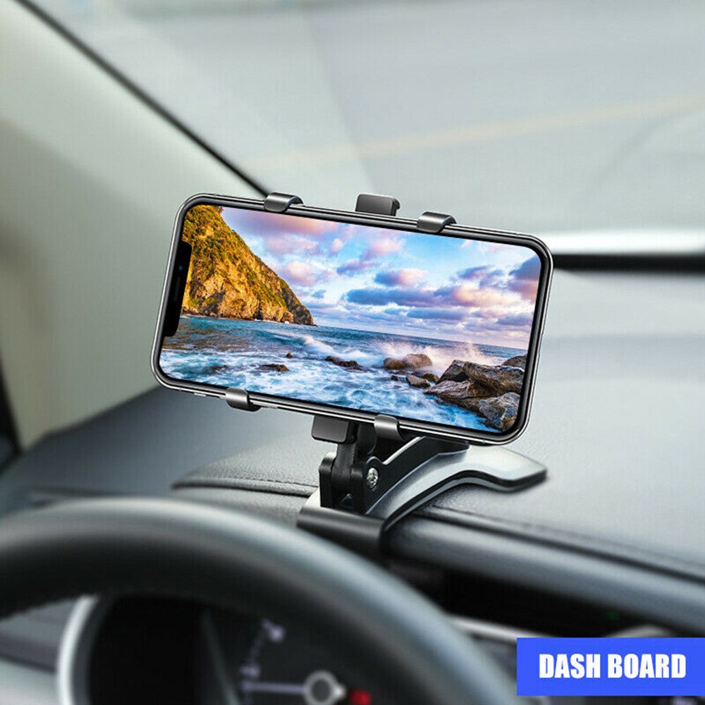 100% Brand Universal Auto Dashboard Telefoon Houder Clip 360 ° Rotatie Voor 3-7 Inch Smartphones Duurzaam En praktische