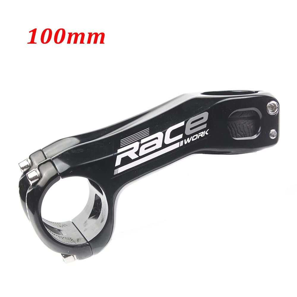 RACEWORK MTB Road Bike Stem 31.8*80/90/100mm Ultralight CNC Mountain Bicycle 20 Degree High Strength XC AM DH Bike Stem: 100mm
