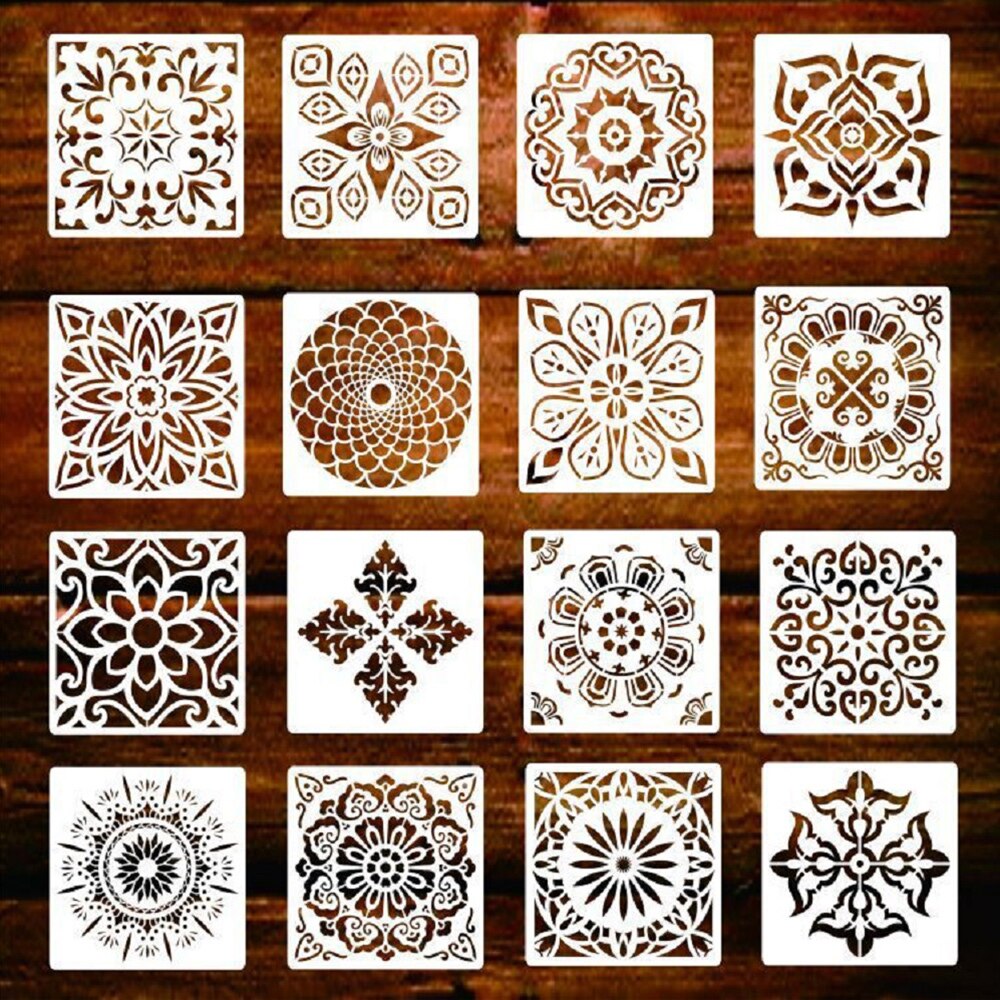 Mandala pontilhando ferramentas de pintura acrílico ferramenta de arte do prego ferramentas de mão conjunto de gravura cerâmica ultra-leve com estênceis