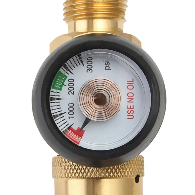 -Helium Tank Latex Balloon Inflator Regulator With Gauge For G5/8 Tank Va lve W91F