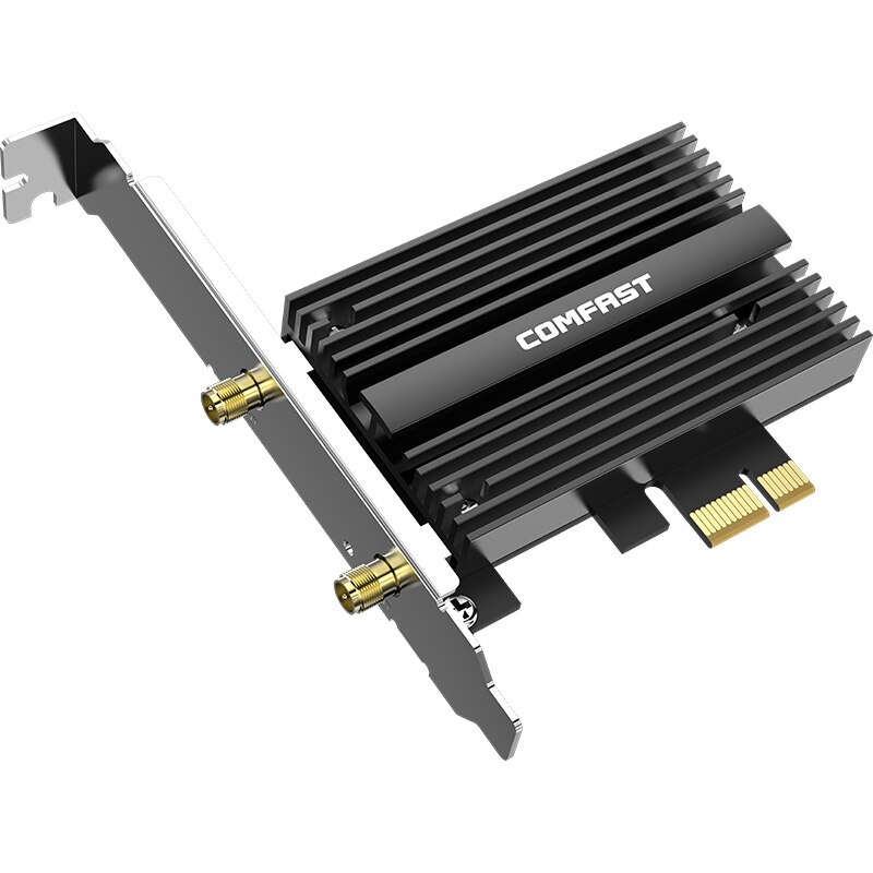 Trådløs 3000 mbps pcie dual band wi -fi 6 adapter intel  ax200 bluetooth 5.0 netværk wifi kort 802.11ac/ax 2.4g 5g til stationær pc