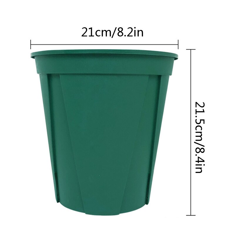 Maceta de plástico para vivero, bandeja de plántulas, maceta de raíz para jardín de casa, contenedor de flores de transplantador, maceta suculenta de gran capacidad: 21cm