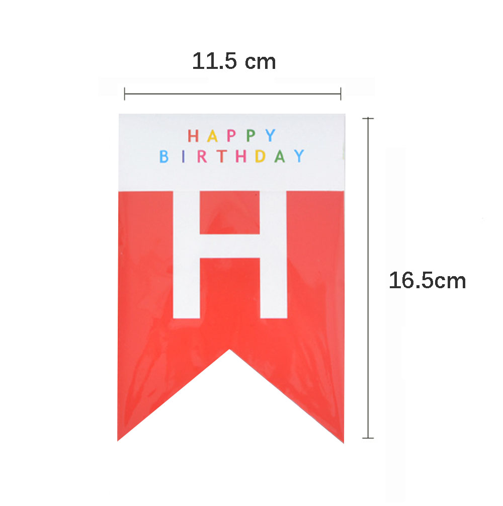 5m Happy Birthday Banner Colorful Paper Bunting Garland Banners Flags Birthday Party Decoration Baby Shower Wedding Supplies