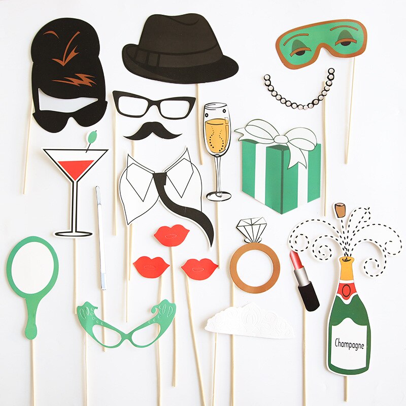 Photo Booth Props Party Masks Hat Mustache Lip photobooth props Wedding Party Decoration Birthday Party Favor funny photo booth: K
