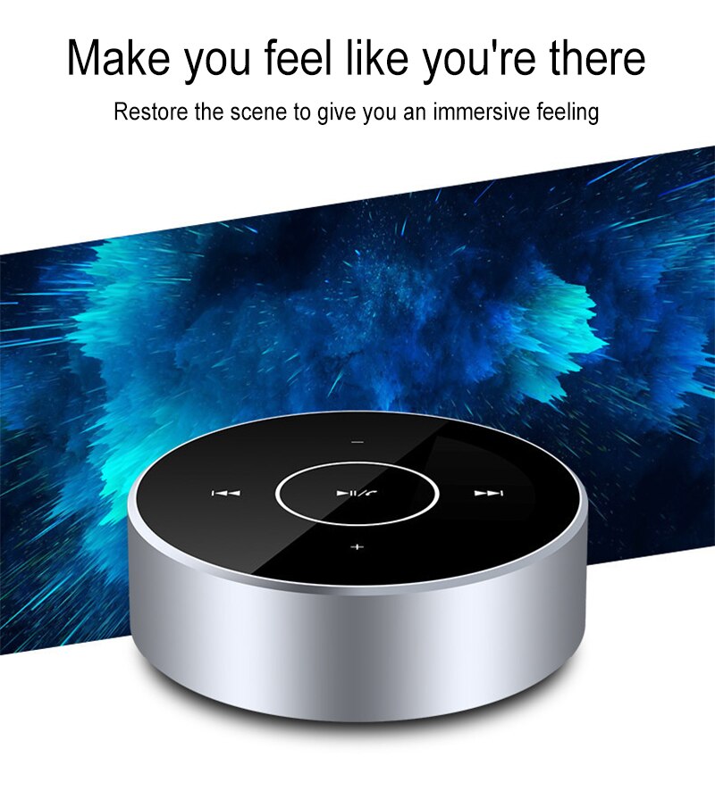 Round speaker portable external speaker wireless bluetooth powered speakers pa system laptop computer