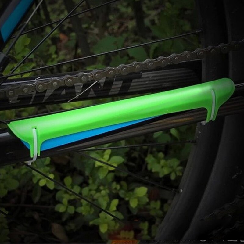 1Pc Bike Chain Guard Protector Kleurrijke Plastic Fietsen Achterbrugbeschermer Zorg Frame Cover Guard Fiets Rijden Onderdelen 6 kleur