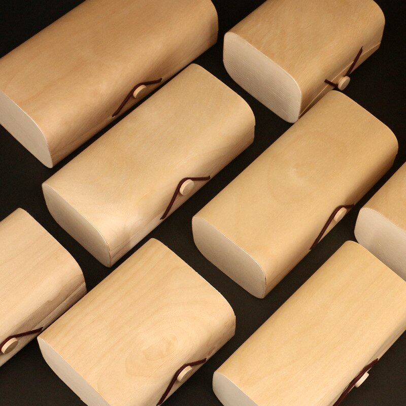 6 Pcs/lot Wood Color Wooden Tea Packaging Box Universal Black Tea Green Tea Packaging Box Jewelry Wood Box Buckle