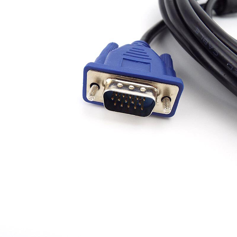1.5M 3M 5M 10M VGA Extension Cable HD 15 Pin Male to Male VGA Wire Cord Metal Line for Laptop PC Projector Computer Monitor w1