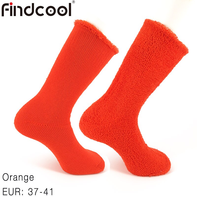 Findcool Warme Schwere Thermische Merino Wolle Winter Socken Sport Socken Ski Socken draussen Sport Berg Wandern Socken: orange EUR 37-41