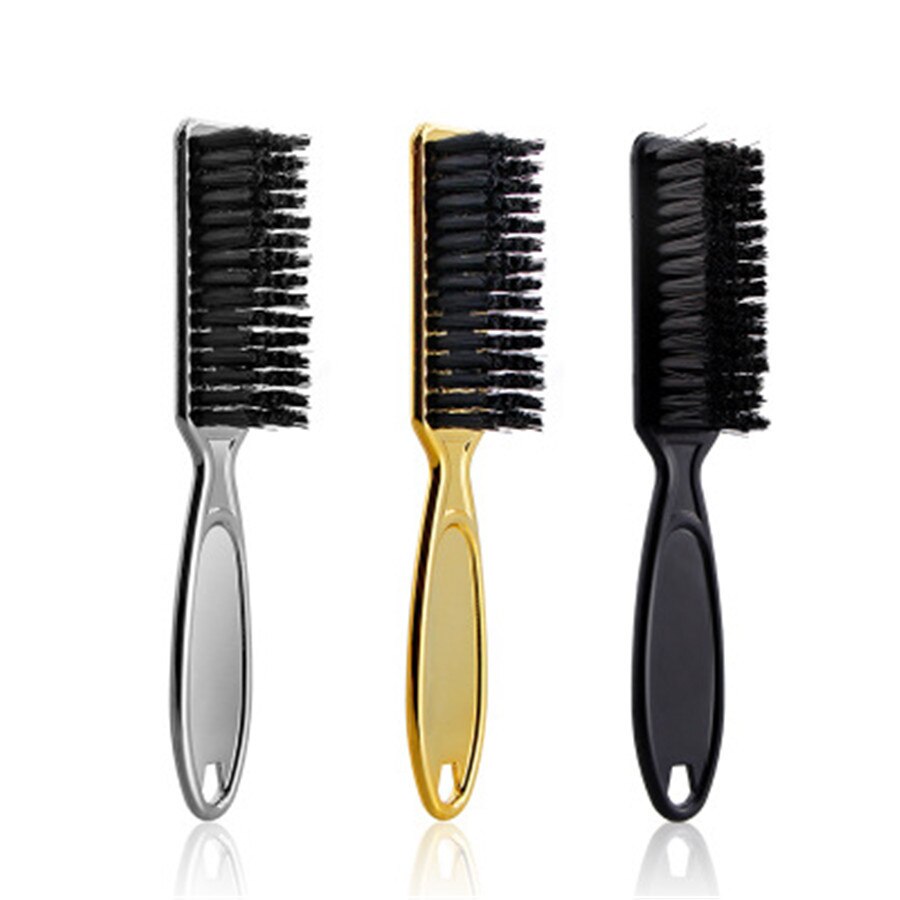 Cepillo de oro galvanizado, pomada Retro, para cortar el cuello, barredor para salón, herramienta de limpieza de peluquería E178