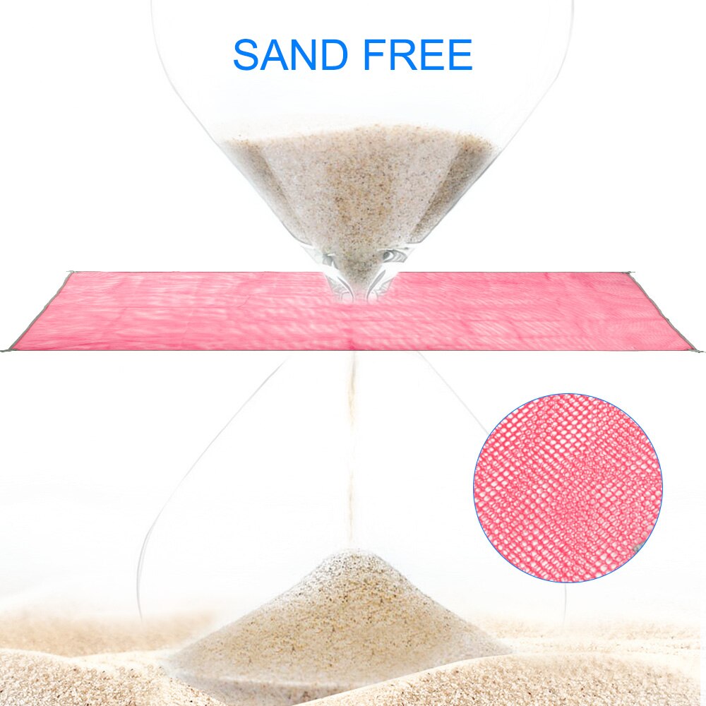 Sandfri strandmåtte bærbar strandmåtte stor magisk strandpude tæppe camping skridsikker sandmåtte tæppe udendørs sandpude