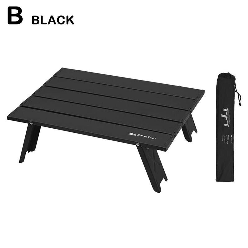 Portable Table Outdoor Furniture Foldable Folding Camping Aluminum Picnic Hiking Furniture Table Traveling Outdoor Desk All A3k7: black