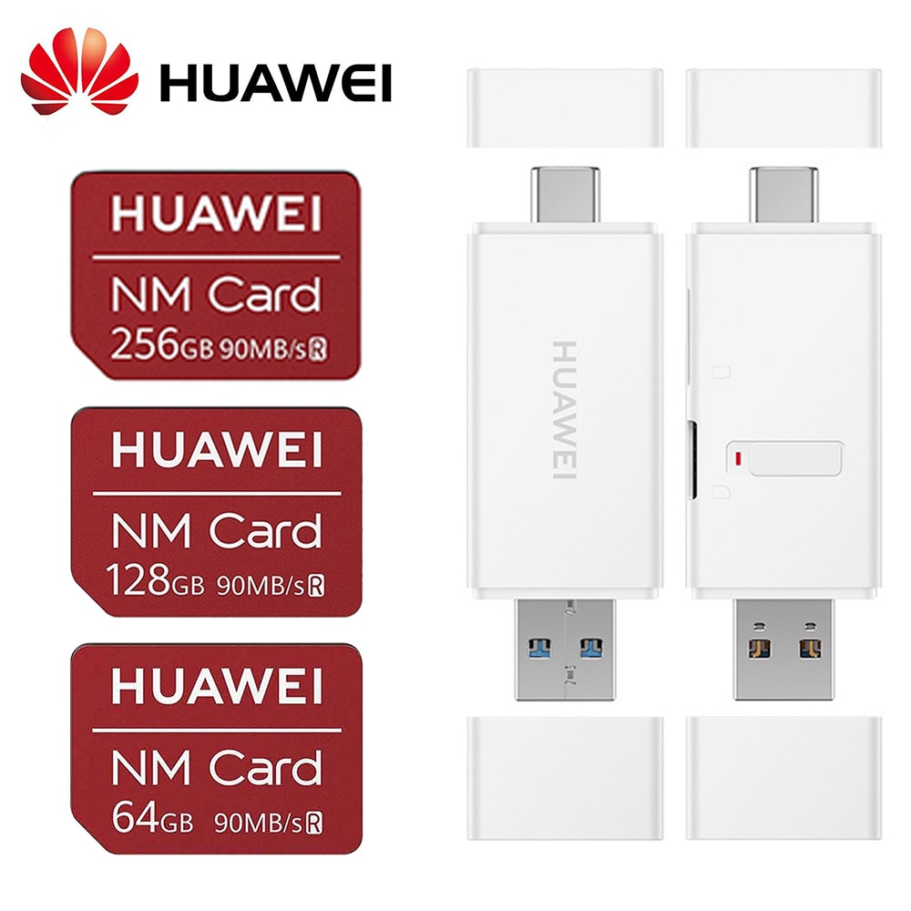 HUAWEI Original NM Card 2-In-1 Card Reader TF OTG USB 3.1 Type-C Portable Card Reader for Mate 30 Pro Mate 30 RS P30 Pro P30