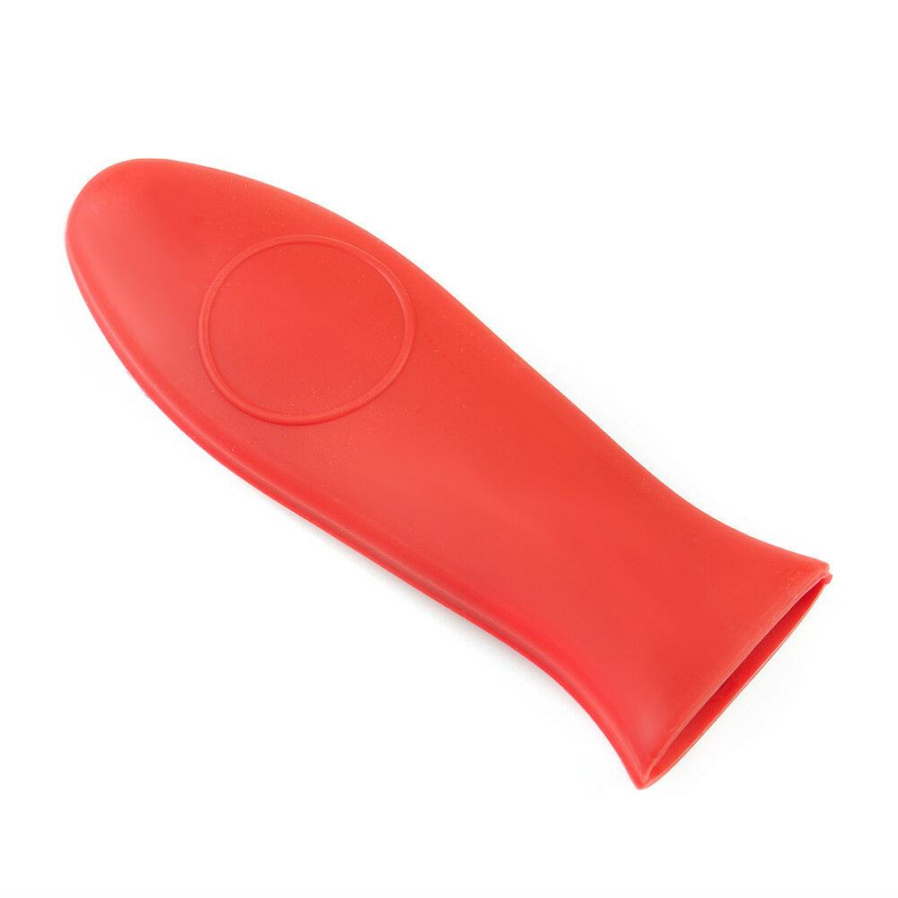 Soporte de silicona con mango , funda de olla, Ashh, agarre para cocina, retención de sartenes: Rojo