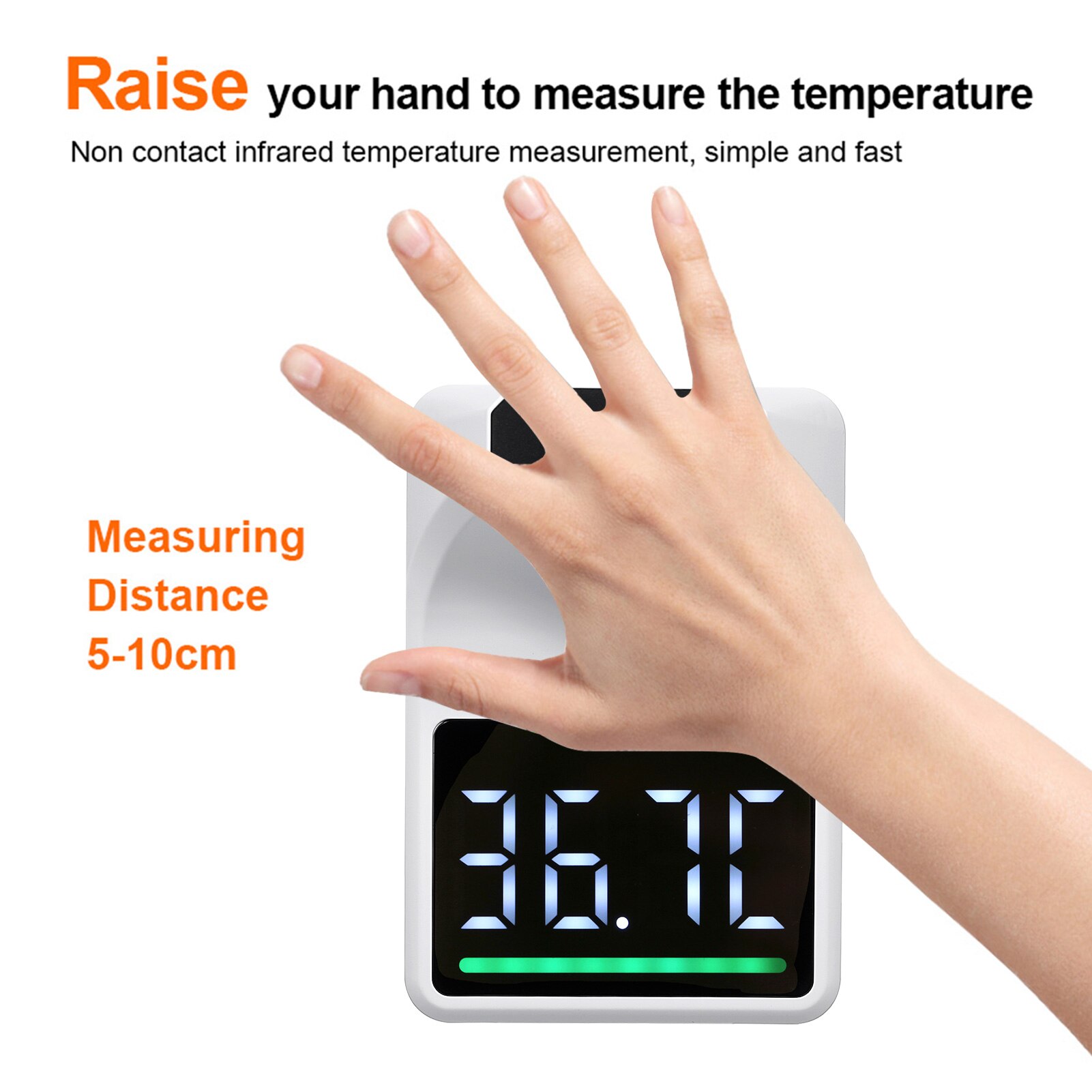 Digital Thermometer Infrared Thermometer Three Installations14 Languages °C/°F Body/Object Temperature