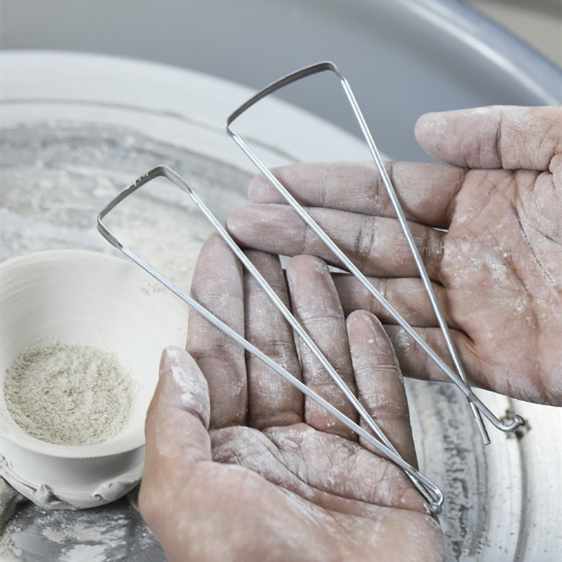 Keramik Werkzeug Gabel Trimm messer Metall Kratz messer traditionelle Keramik Rohling Trimmen Polieren Tonne Skulptur Werkzeuge