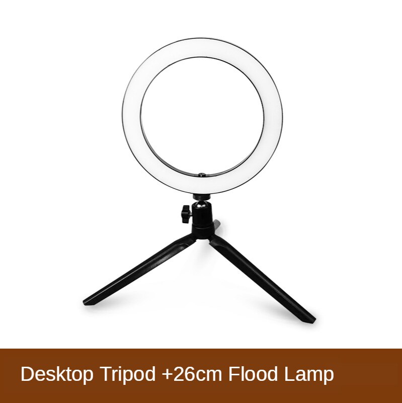 10 Inch Photography Ring Light Mobile Phone Desktop Live Flood Lamp Selfie Photographic Makeup Anchor Beautification Filming: 6 inch 20cm