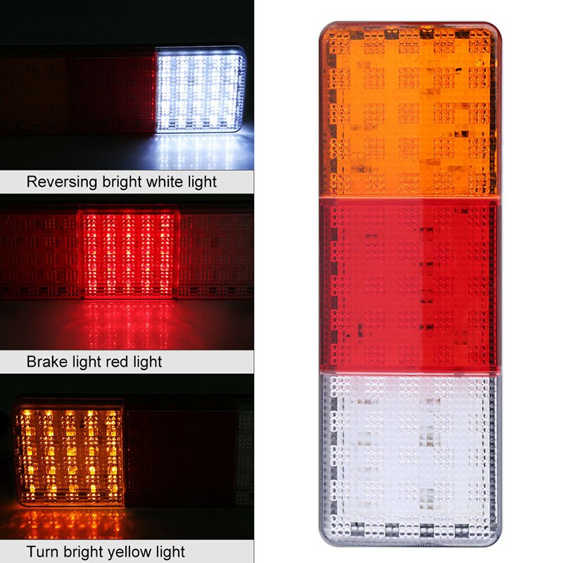 Rectangle Removable 75LED Super Bright For Caravan Truck Tail Light Car Indicator Lamp Trailer Useful Accessories Durable