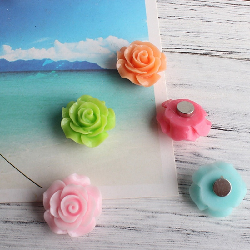 Kleurrijke Rose Bloem Magneten Leuke Koelmiddel Bericht Sticker Home Decoratie Kinderen Speelgoed Huwelijkscadeau