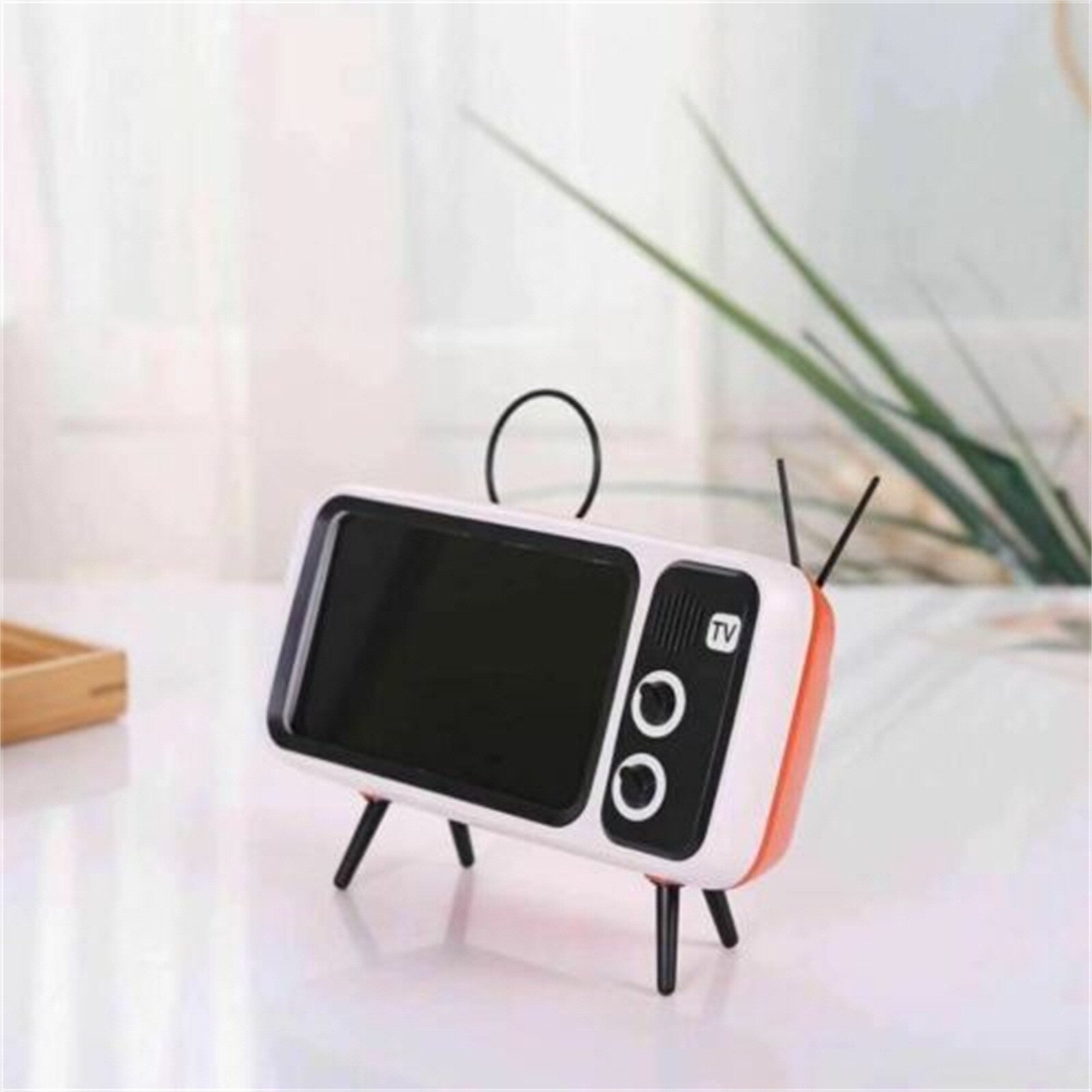 Draadloze Bluetooth Speaker Met Mobiele Telefoon Tv Houder Draagbare Draadloze Speaker Smartphone Handsfree Bluetooth Speaker