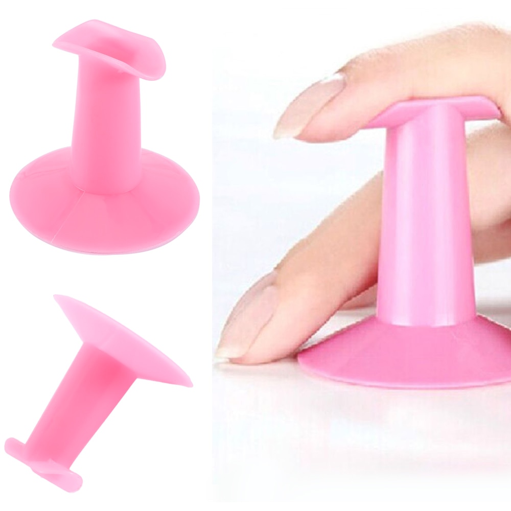 1 Pc Vrouw Nail Art Roze Vinger Zetel Zachte Ondersteuning Stand Rest Holder Voor Gel Polish 3D Bloem Schilderij Tekening coating Gebruik