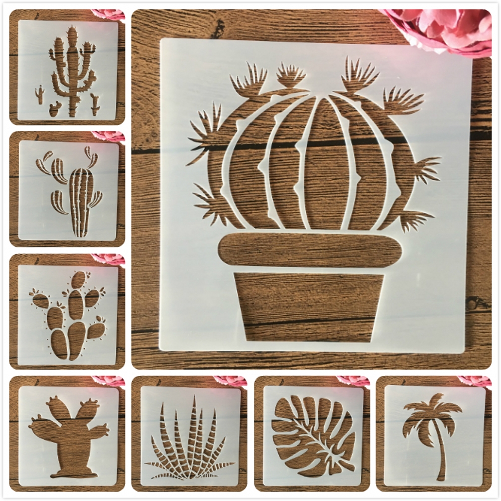 Plantillas de capas DIY, hoja de árbol, Ginkgo Bud, álbum de recortes de pintura, plantilla decorativa para colorear, álbum en relieve, 13cm, 8 piezas por juego: Oro