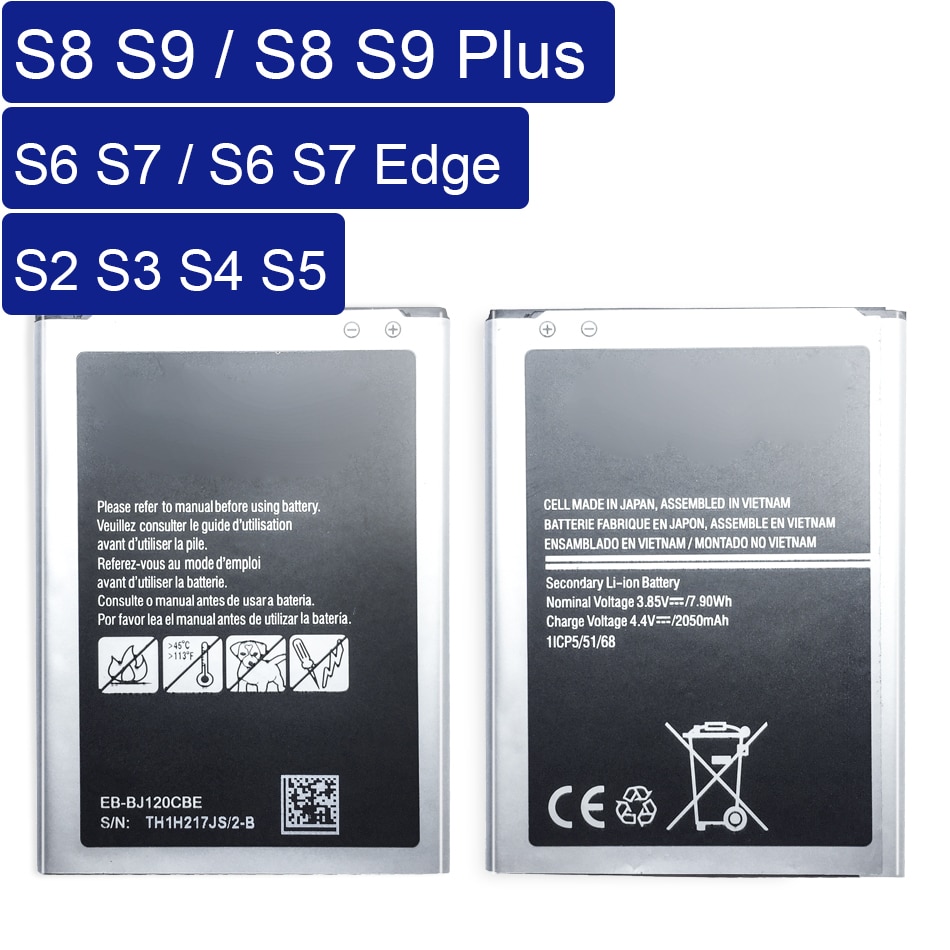 Batterie Für Samsung S2 S3 S4 S5 S6 S7 S8 S9/ S6 S7 Rand/S8 S9 Plus Bateria für Samsung Galaxy J1) EB-BJ120CBE EB BJ120CBE