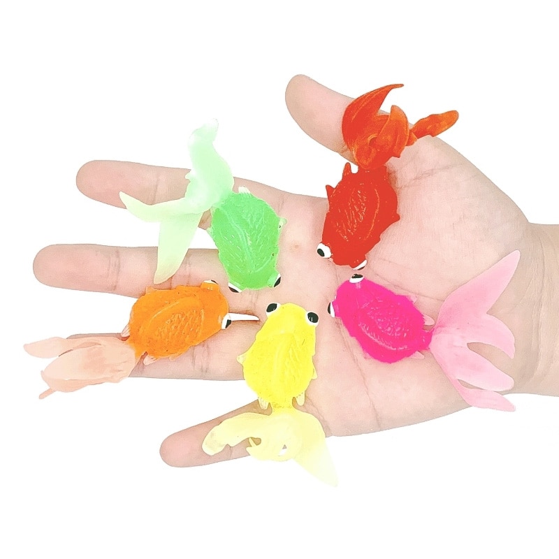 10Stck Mini Nette Goldfisch Kapsel Kleine Spielzeug Viel Pvc Spielzeug Tiere Interessant Günstige Zeug Neuheit Einzelteile