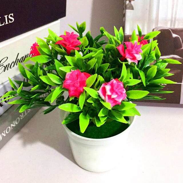 Artificial Flowers Plants Chic Realistic Outdoor Gardern Office Desktop Wedding Party Chirstmas Year Decoration: Pink