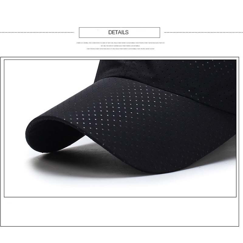 Portable Men Women Baseball CapsSummer Thin Mesh Quick-Dry Breathable Sun Hat Adjustable Golf Tennis Caps Outdoor Sports Hats