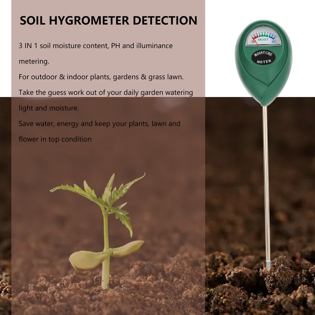 Portable Crops Measure Earth PH Soil Tester Temperature Multifunction Soil Measuring Instrument