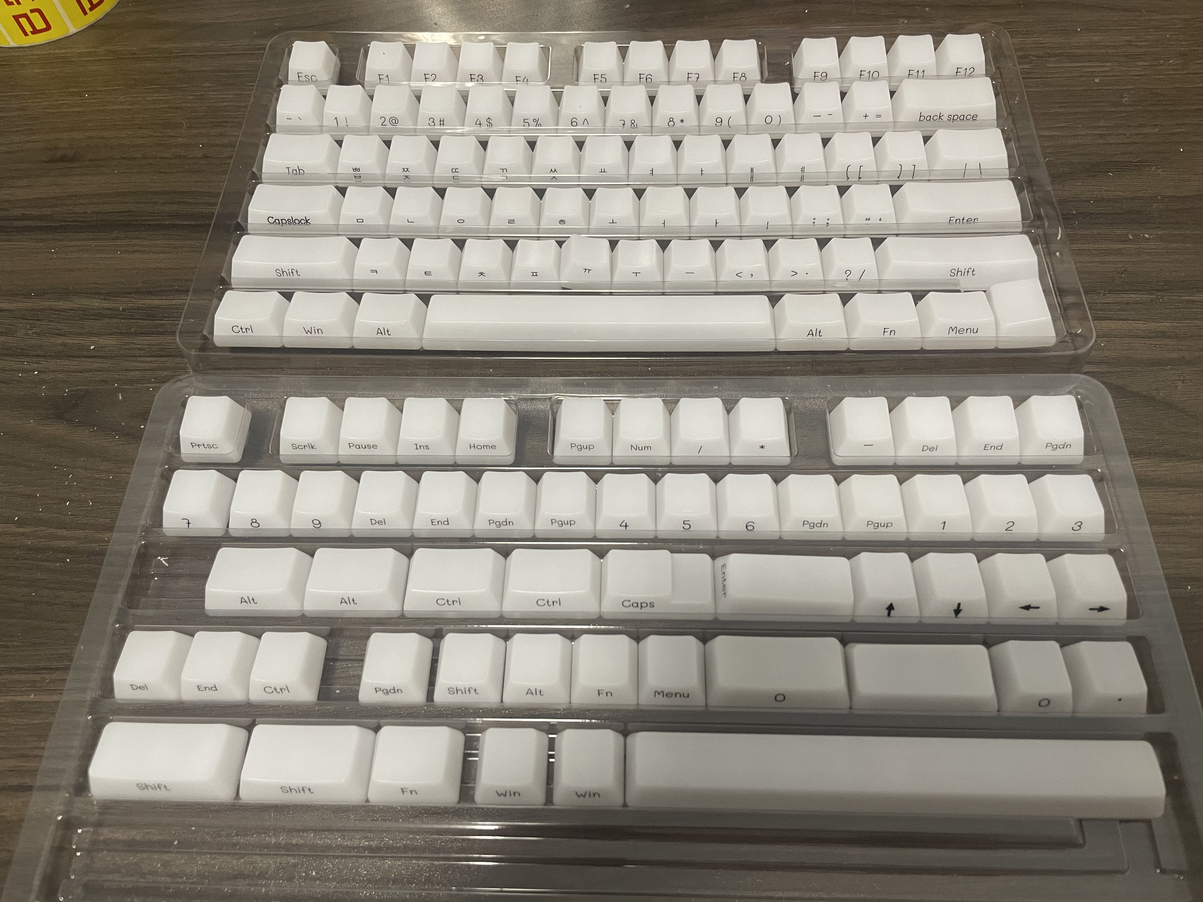 JCM Fog Kermeates Keycap Silk Screen Transparent Keycap OEM Profile 130 Keys For Cherry MX mechanical keyboard 7U Space Key: BROWN