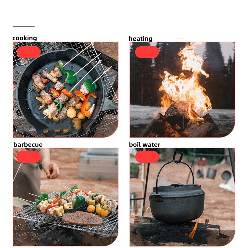 Mobi Garten Natur Wanderung draussen Picknick Grill Camping Tragbare Falten Edelstahl Grill Holz Herde Feuer Stehen Brenner