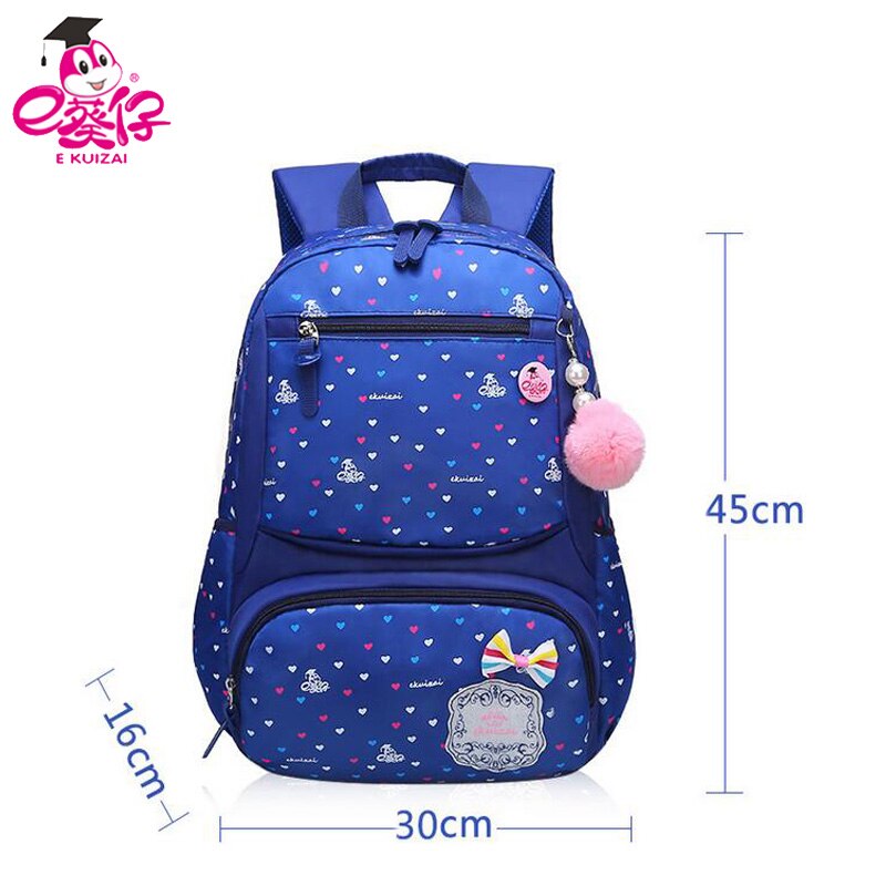 Kid Schooltassen Rits Meisje Tiener Rugzak Primaire Schooltas Senior Kwaliteiten Effen Schooltas Vrouwen Schoudertas Mochila: Navy big