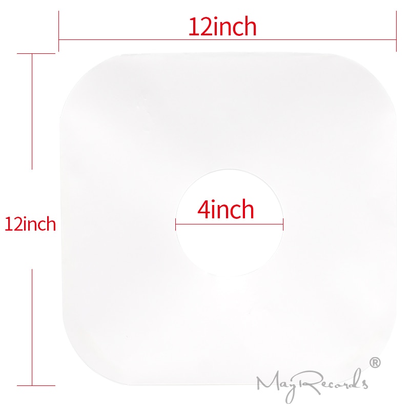 20 Heavyweight ACID FREE White Kraft Paper Inner Sleeves For 12'' LP Record Vinyl With Hole and Rounded Corners