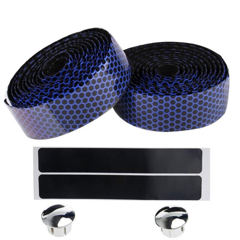 Road Bike Handlebar Wrap Belt 1 Pair Bicycle Handlebar Bandage Disruptive Pattern Mountain Bike: Blue