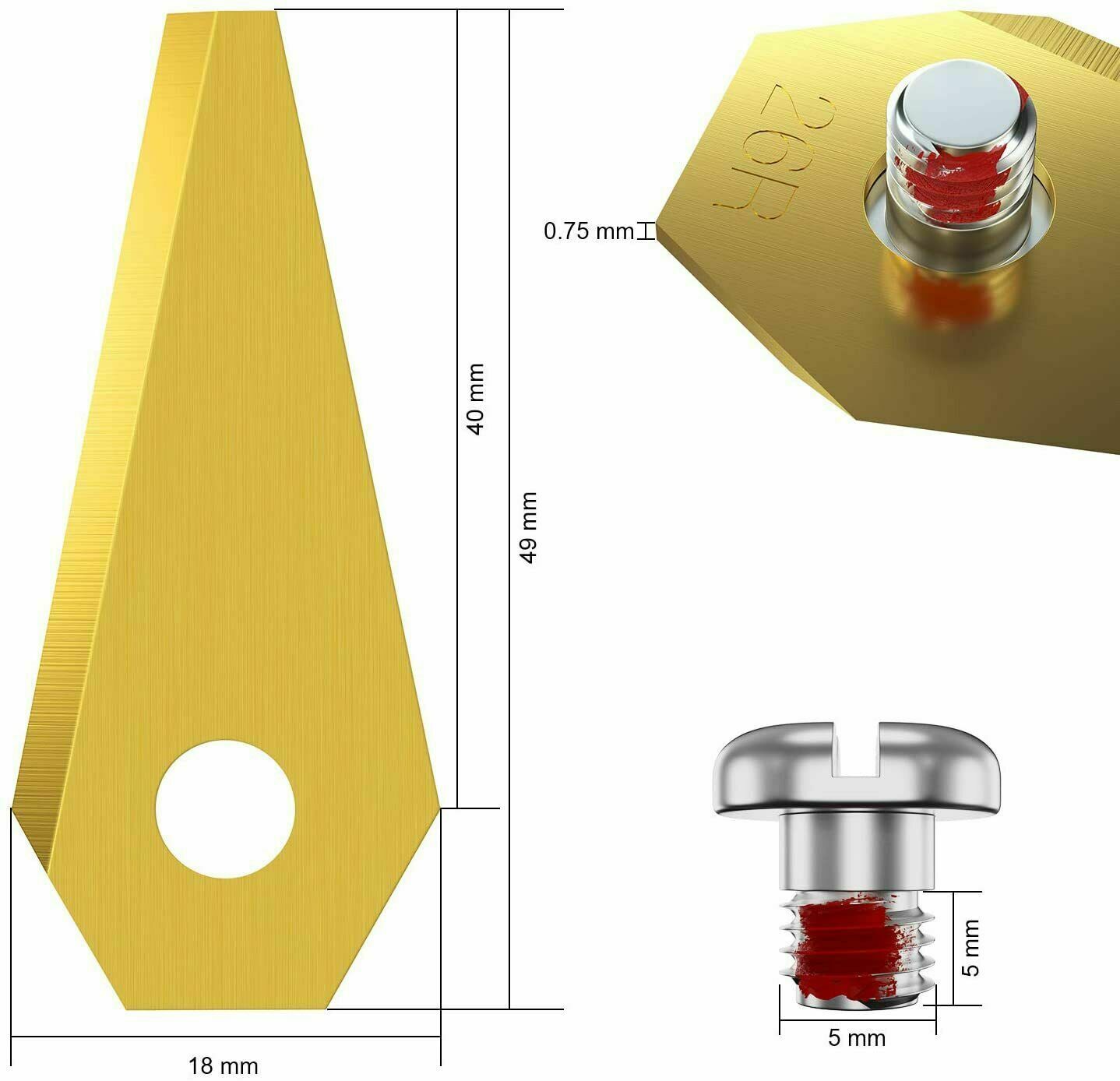 9/18/30 Stuks Titanium Vervangende Messen Voor Bosch Voor Indego Robotic Grasmaaier Messen Tuin Power Tool Accessoires