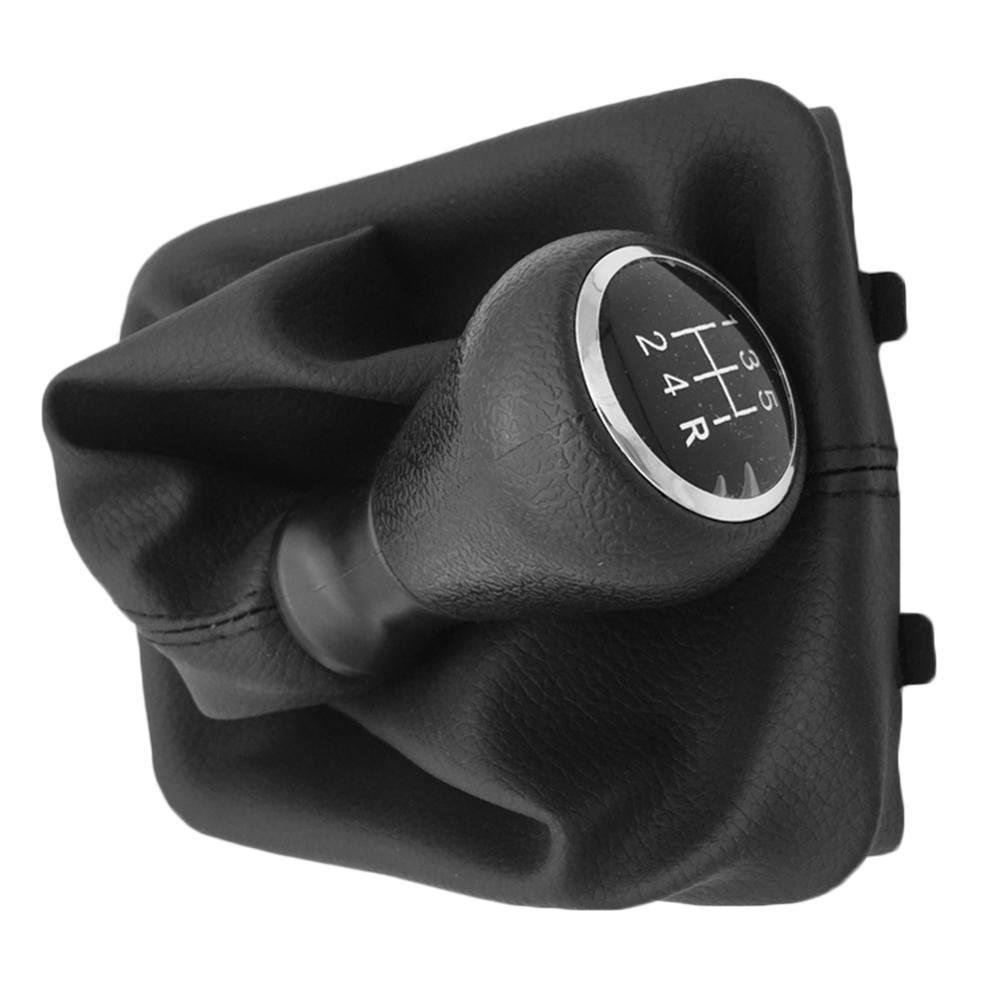 Pommeau de levier de vitesse 5 vitesses avec colliers levier de changement de vitesse cache Anti-poussière pour Peugeot 206 406