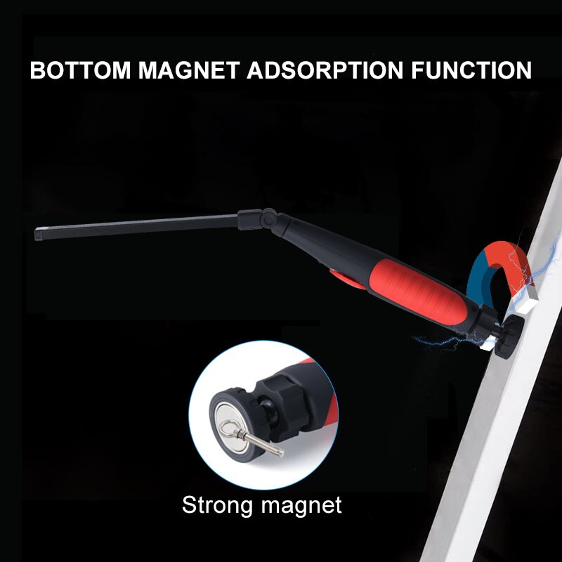 Lampe de poche pliante à Led pour le travail, bande Rechargeable, lumière d&#39;inspection magnétique, atelier de réparation de voiture, éclairage de torche, 1/3/6 paquets