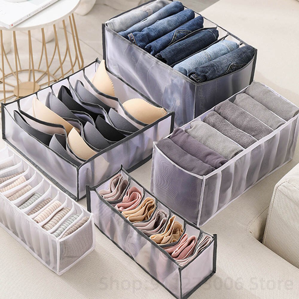 Organizador de armario para ropa interior, caja de almacenamiento para calcetines, bolsa de almacenamiento para armario, sujetador, pantalones, cajón divisor