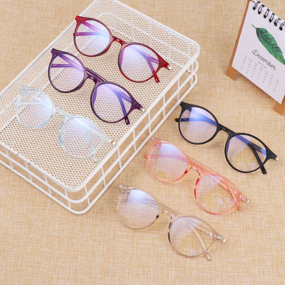 1Pc Computer Glasses Anti Blue Ray Blue Light Blocking Glasses Optical Eye Spectacle UV Blocking Gaming Filter Round Eyeglasses