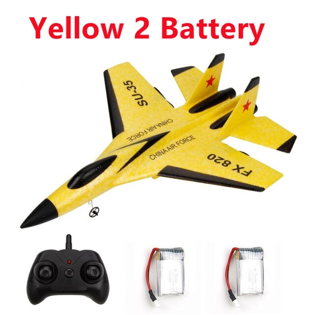 Roclub FX620 SU-35 Rc Vliegtuig 2.4G Afstandsbediening Vechter Hobby Vliegtuig Zweefvliegtuig Vliegtuig Epp Schuim Speelgoed Rc Vliegtuig Kids: Yellow 2B