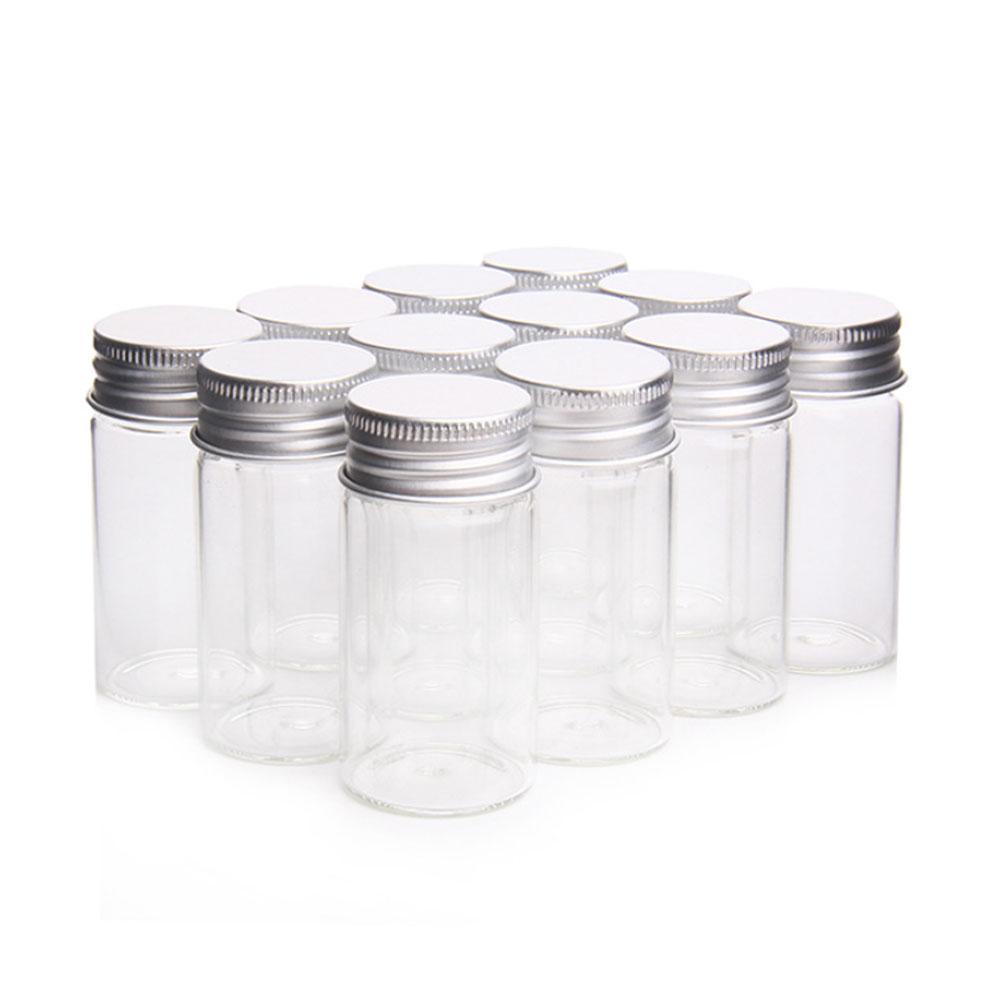 Aluminum Lid Glass Bottle Clear Glass Small Old Hand-made Candy Mouth Color Packaging Medicine Bottle
